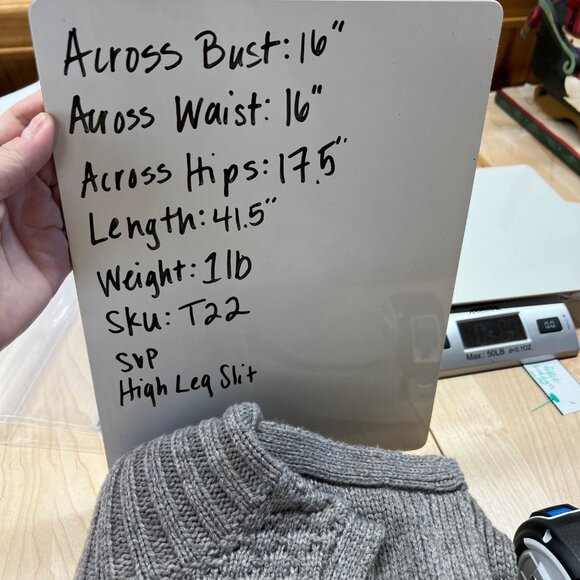 Nomad Morgan Carper Sleeveless Fringe Turtleneck Sweater Dress Gray Size Small - Picture 12 of 13